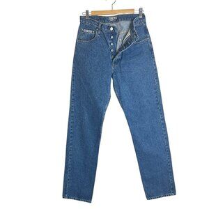Vintage West Valley High Rise Mom Jeans‎ Sz 8 Button Fly Tapered Leg Made Italy